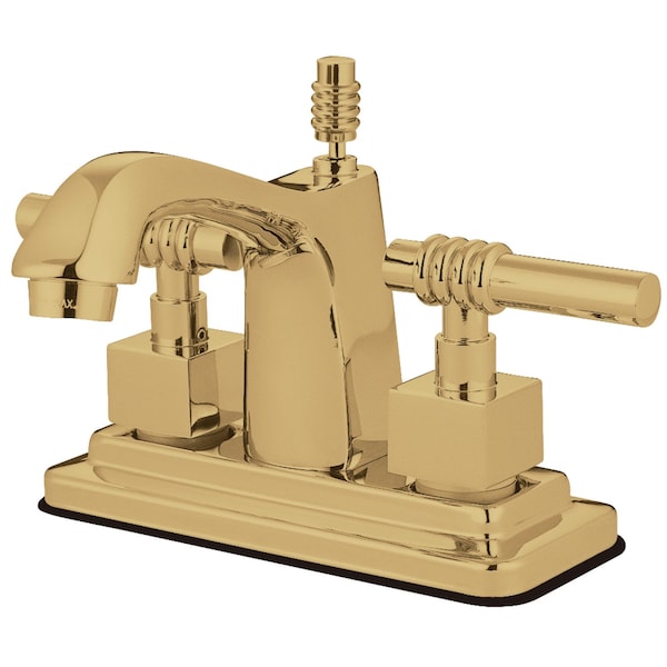 KS8642ML 4" Centerset Bathroom Faucet, Polished Brass